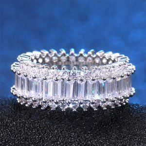 💥  Fashion Dainty Gems Zircon Beautiful Eternity Rings for Women, EVGG1369